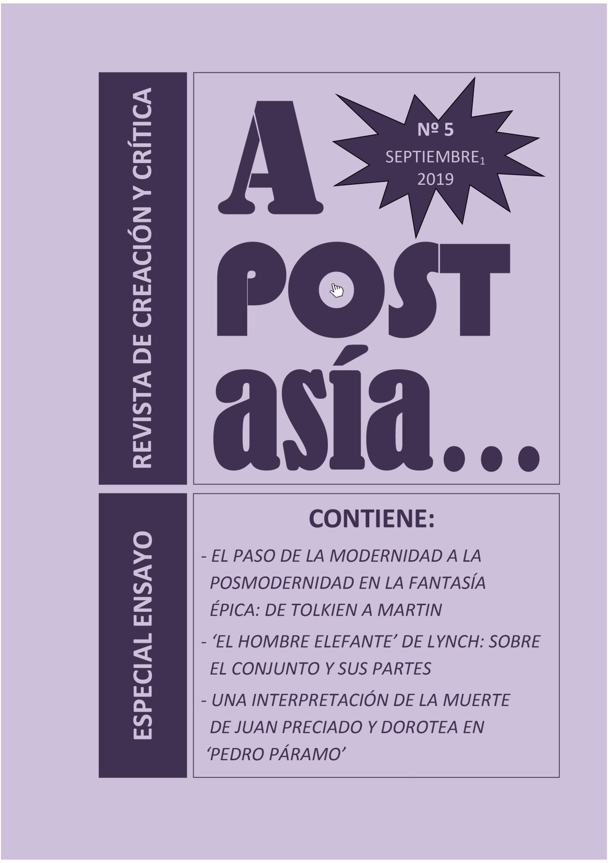 Número 5 (Ensayo) |&nbsp;Apostasía